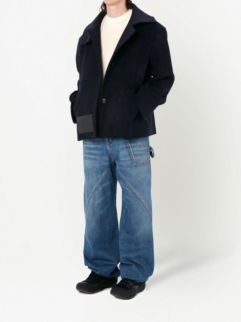 Blue Wide-leg Jeans