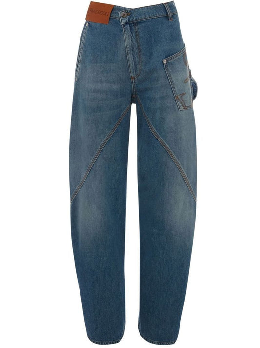 Blue Wide-leg Jeans
