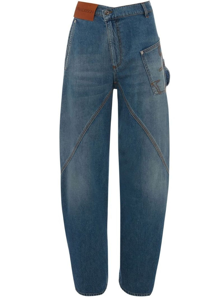Blue Wide-leg Jeans