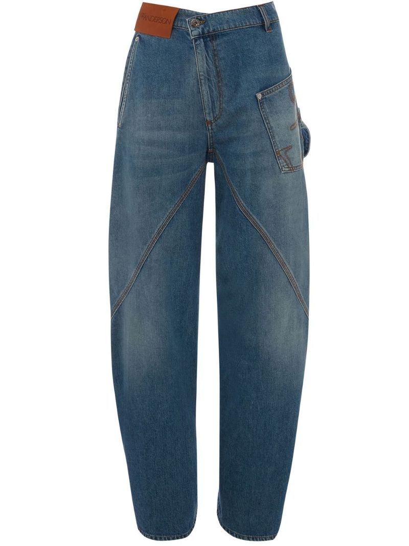 Blue Wide-leg Jeans