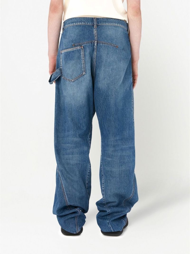 Blue Wide-leg Jeans