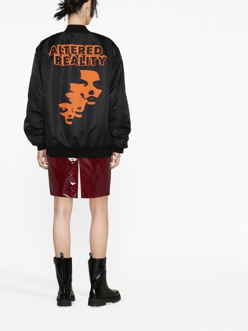 Black Altered Reality Bomber Jacket