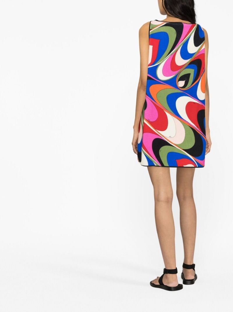 Multicolour Onde Goccia Print Shift Dress