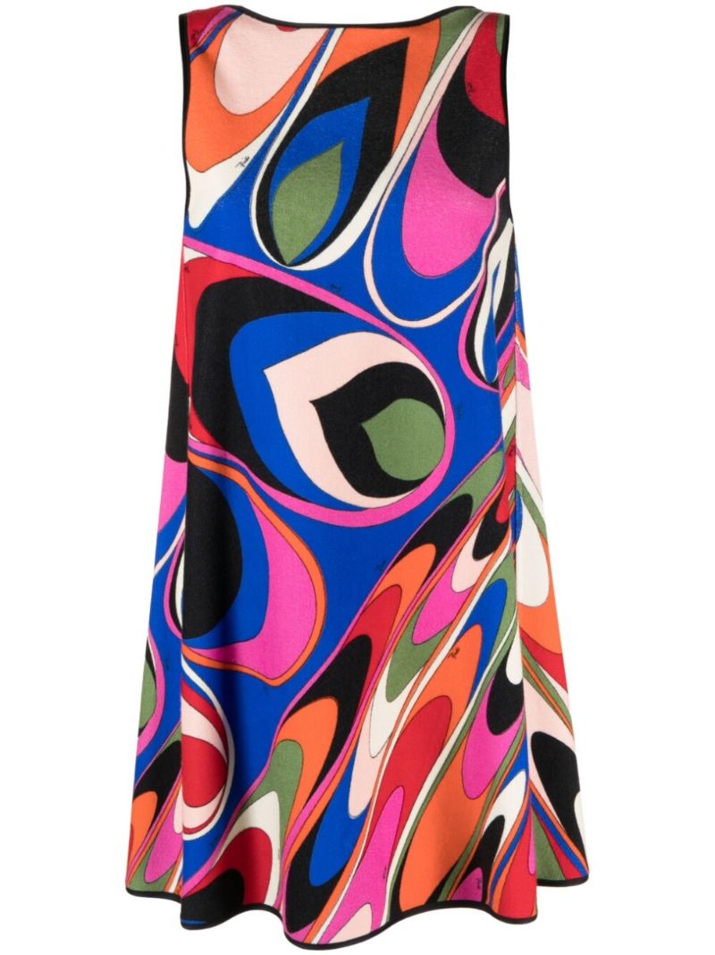 Multicolour Onde Goccia Print Shift Dress