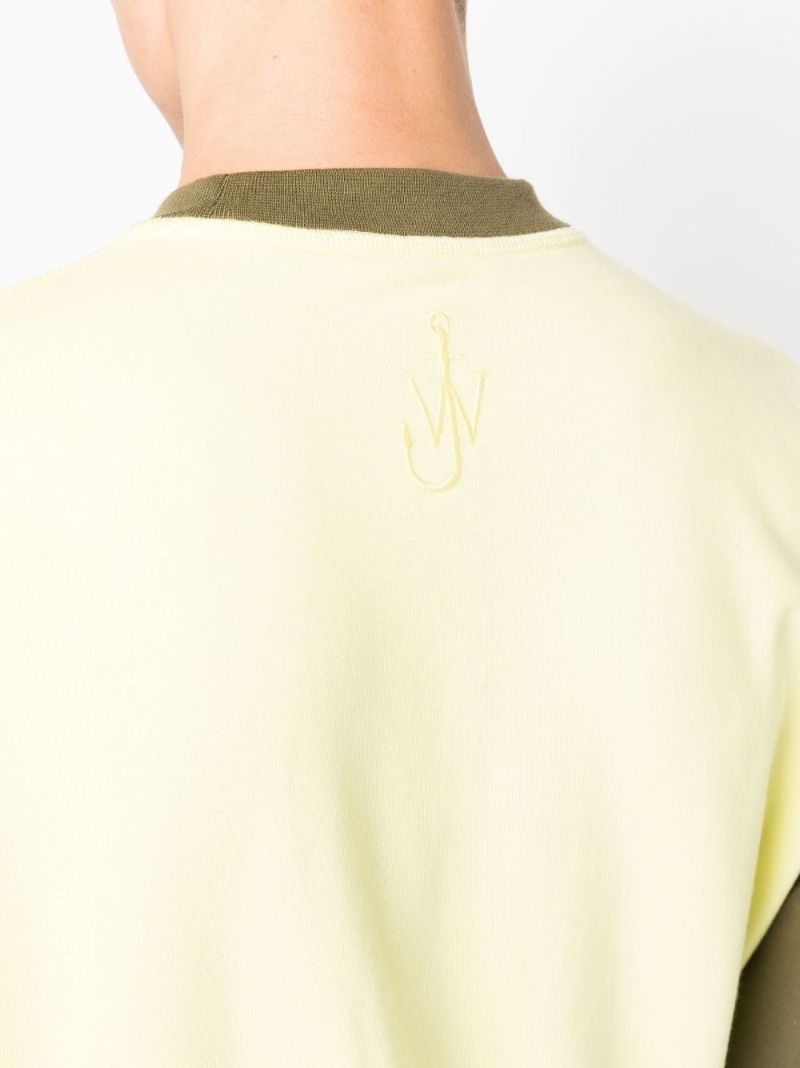 Yellow  Pol Anglada-print Cotton Sweatshirt