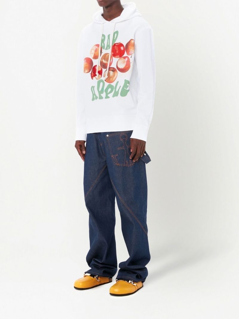 White Bad Apple Cotton Hoodie