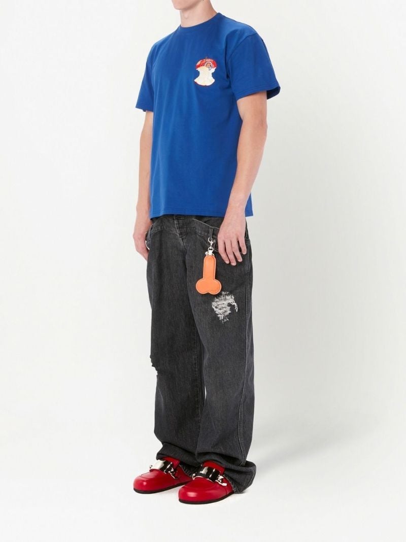 Blue Apple Core Cotton T-shirt