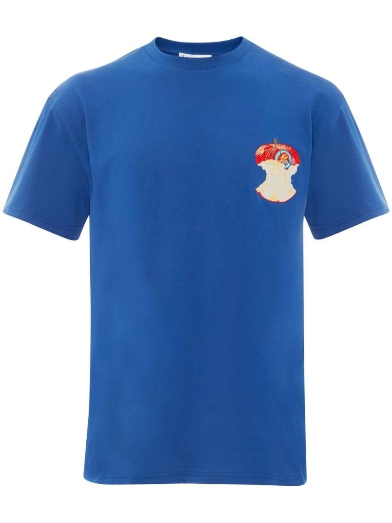 Blue Apple Core Cotton T-shirt