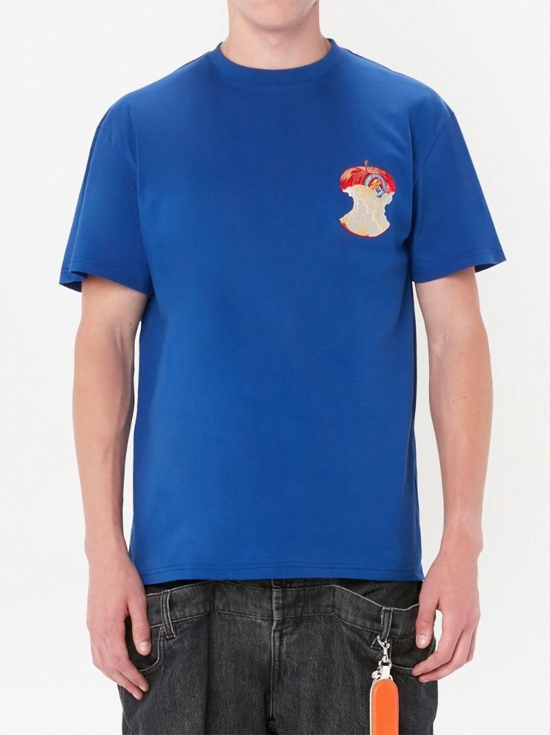 Blue Apple Core Cotton T-shirt