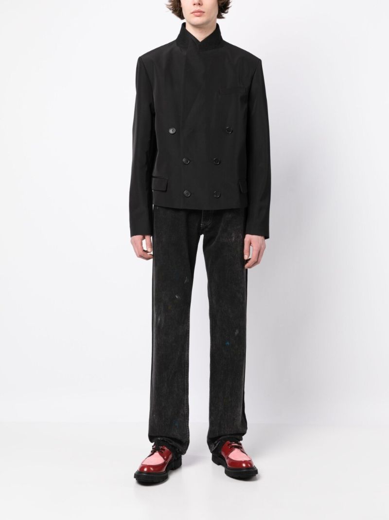 Black Double-breasted Jacket