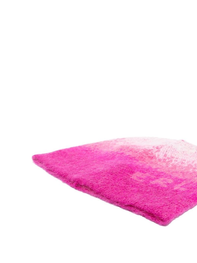 Pink OmbrÃ_x0083_Â© Effect Intarsia Knitted Beanie