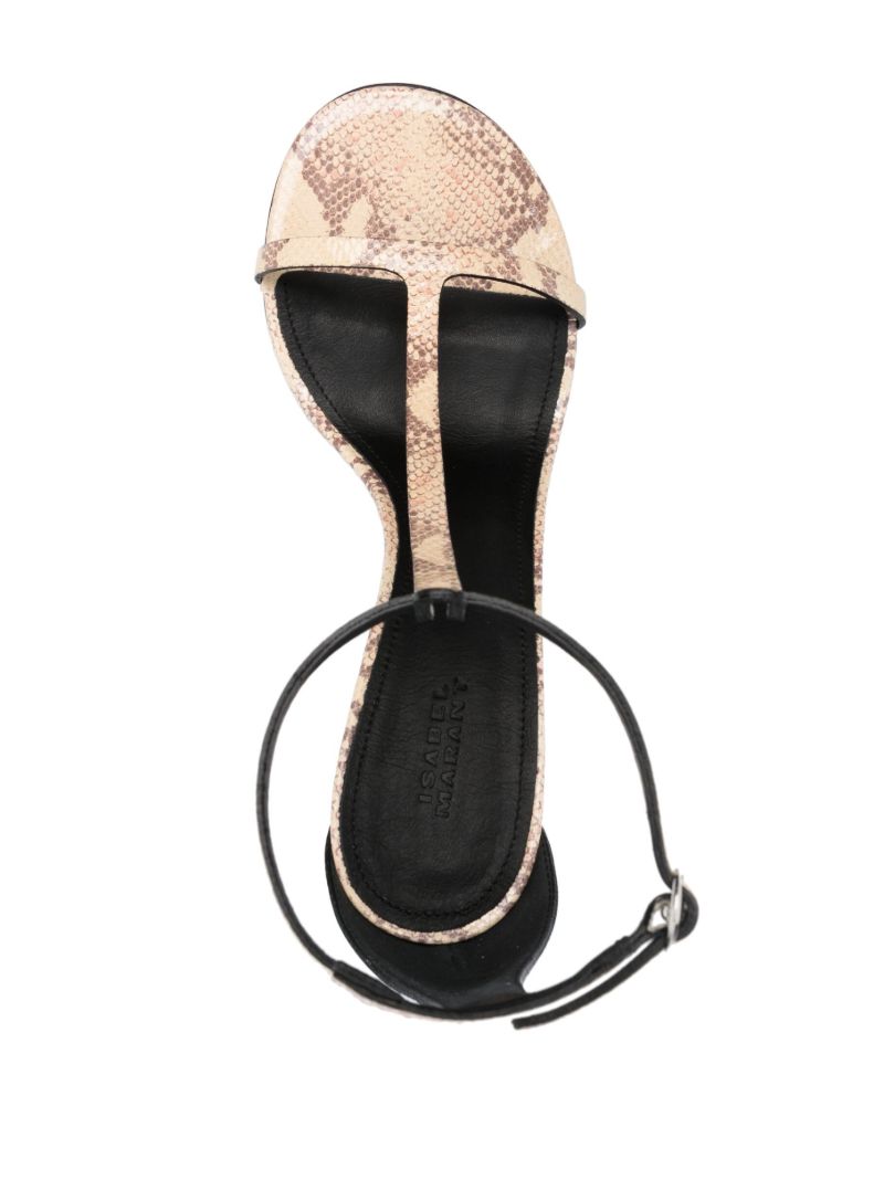 Neutral Einari 85 Embellished Leather Sandals