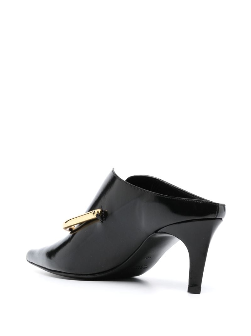 Black 60 Embellished Leather Mules