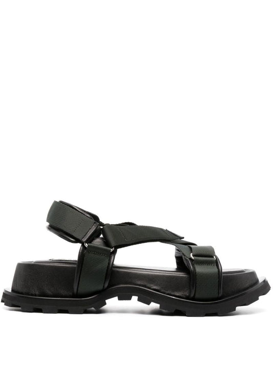 Green Leather Sandals