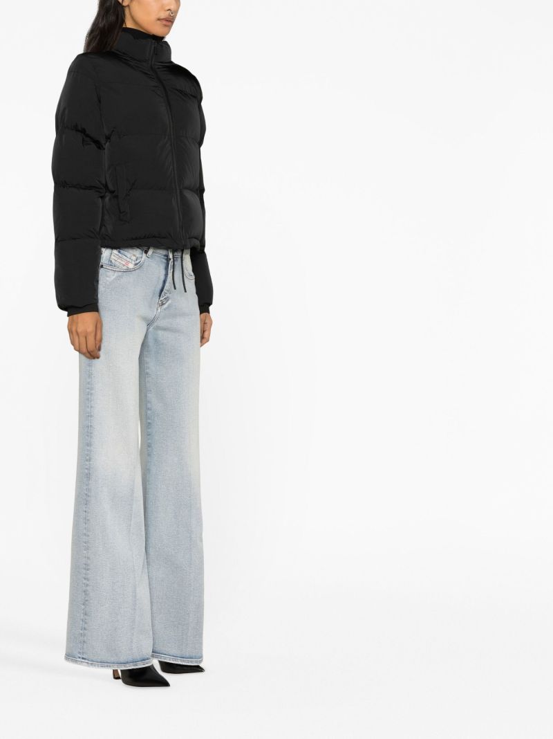 Black Iridescent Puffer Jacket