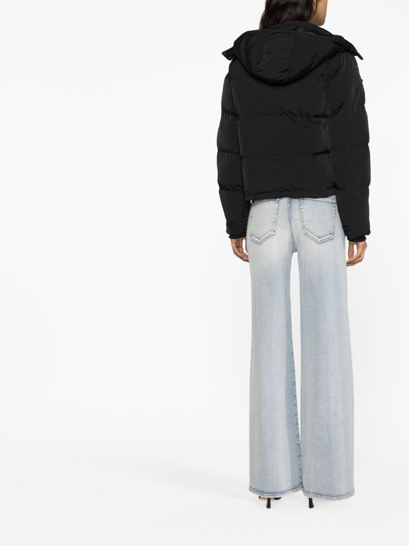 Black Iridescent Puffer Jacket