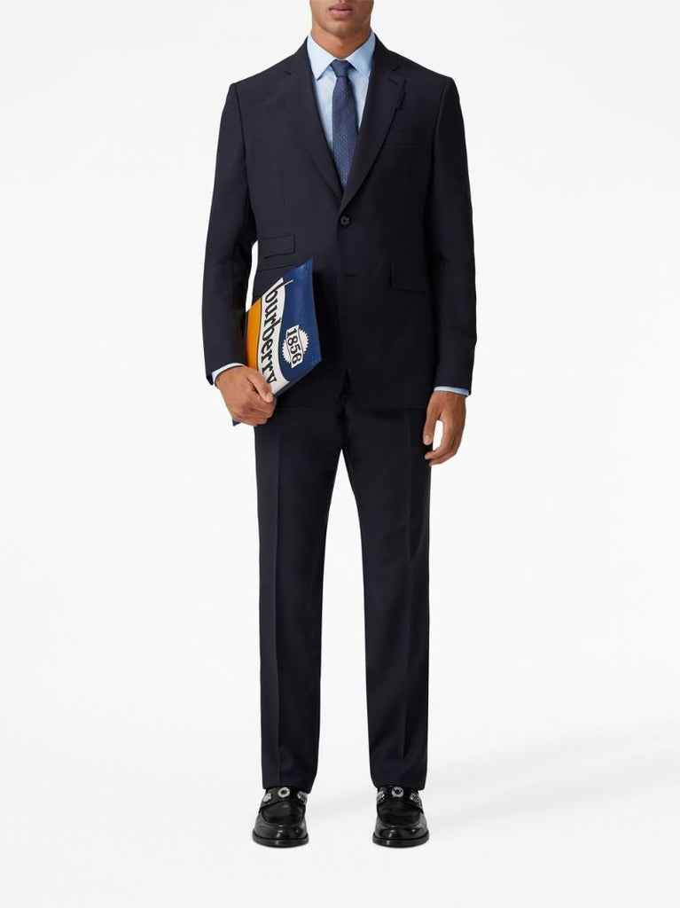 Blue Straight-leg Trousers