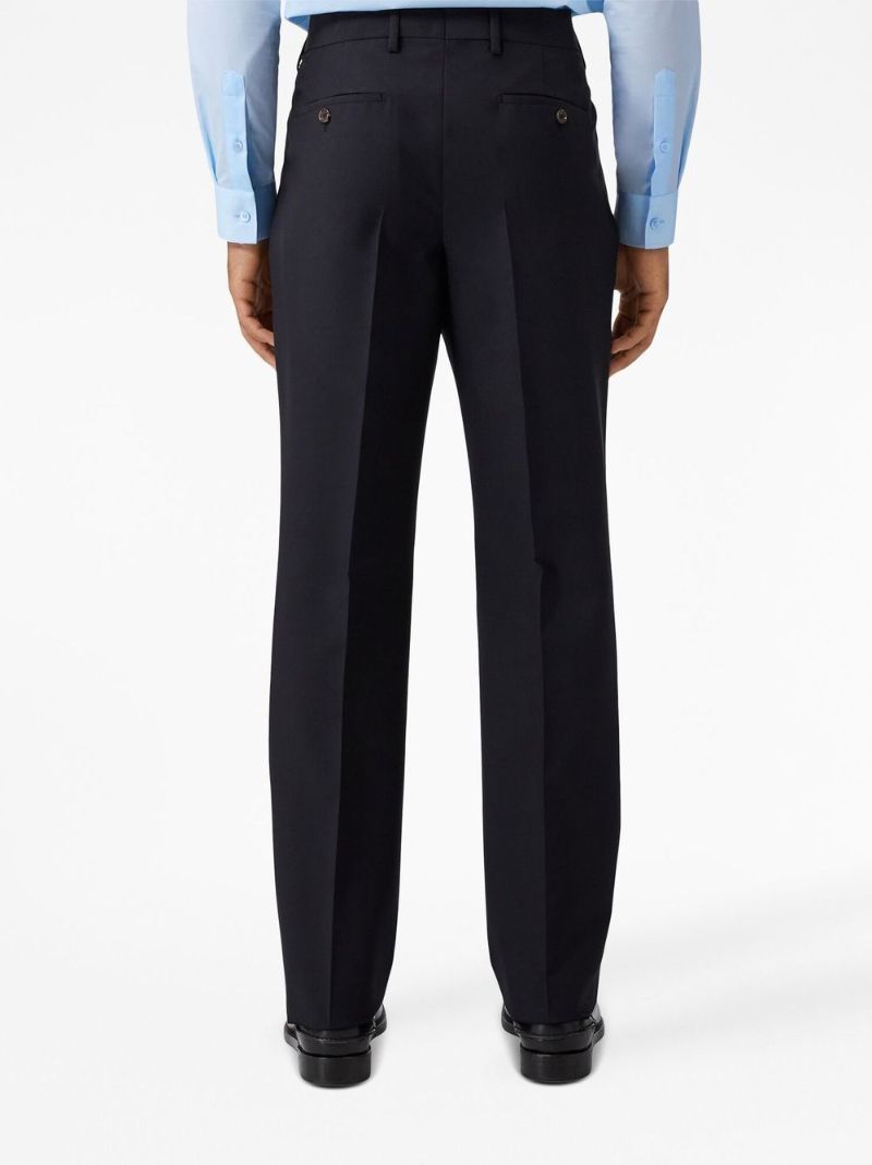 Blue Straight-leg Trousers