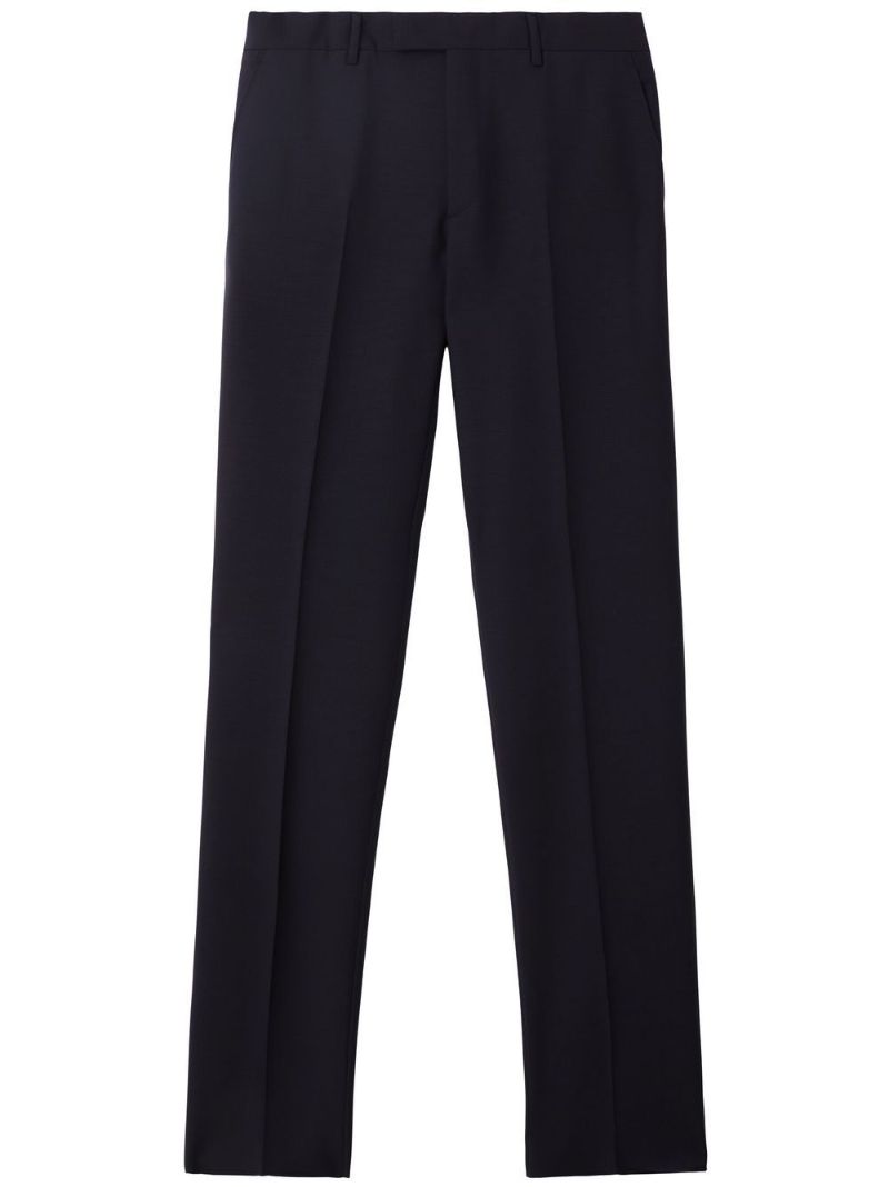 Blue Straight-leg Trousers