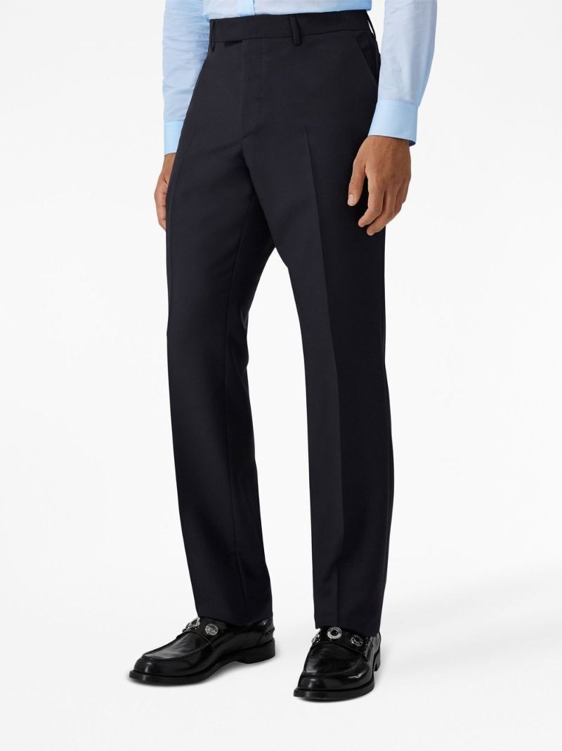 Blue Straight-leg Trousers