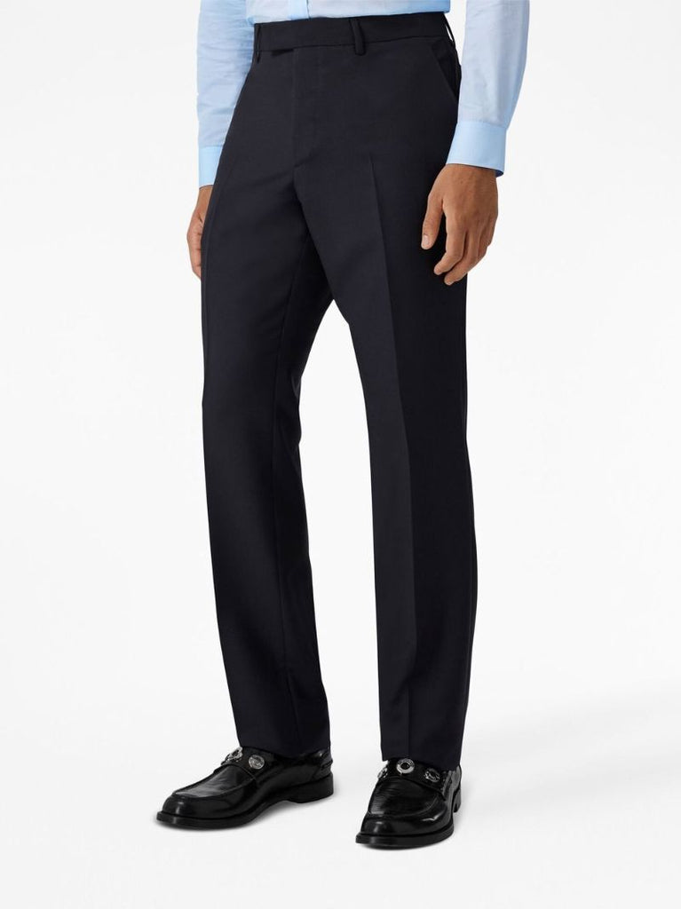 Blue Straight-leg Trousers