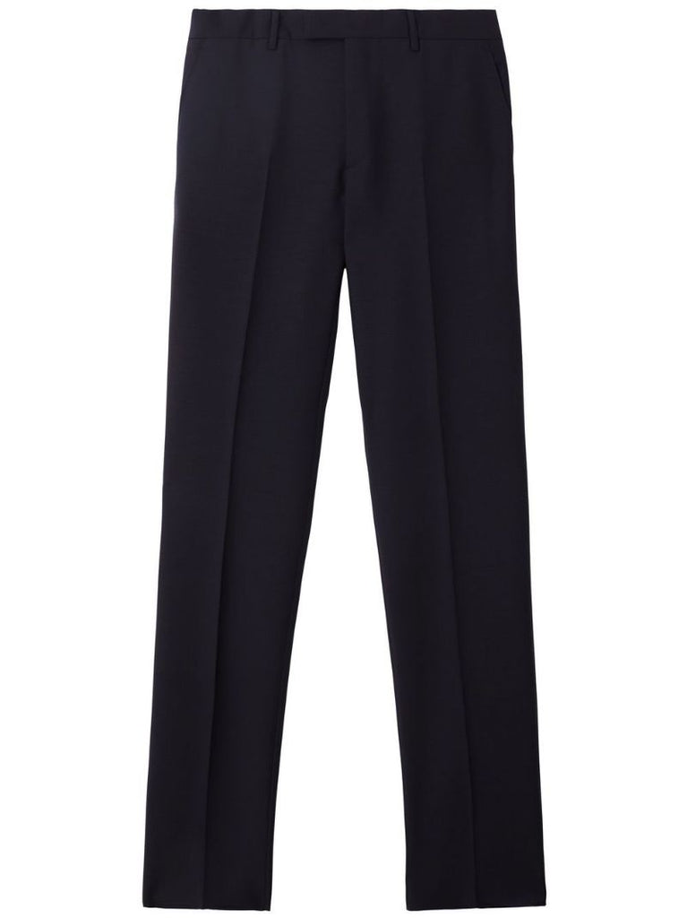 Blue Straight-leg Trousers