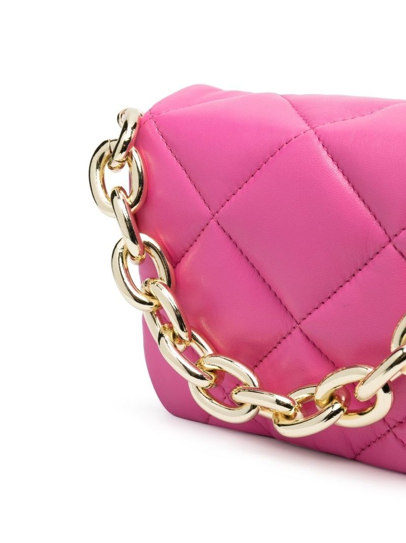 Pink Hestia Quilted Leather Shoulder Bag