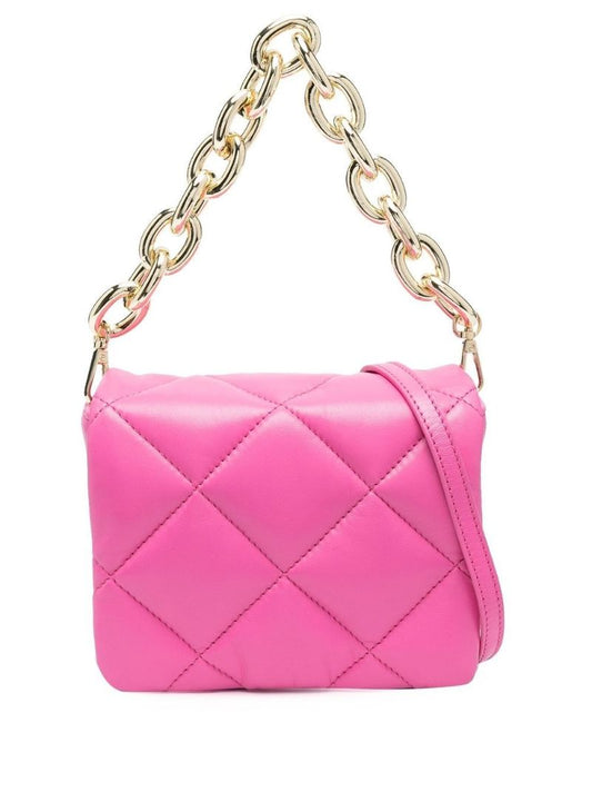 Pink Hestia Quilted Leather Shoulder Bag