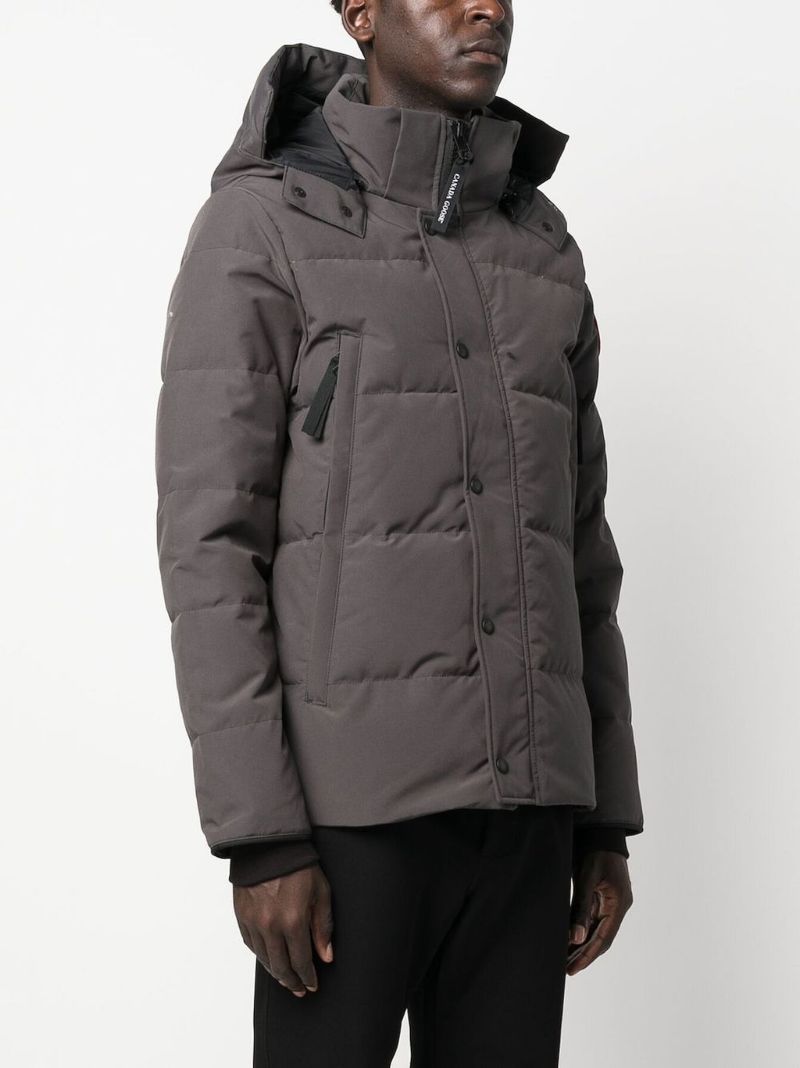 Grey Down Hooded Jacket