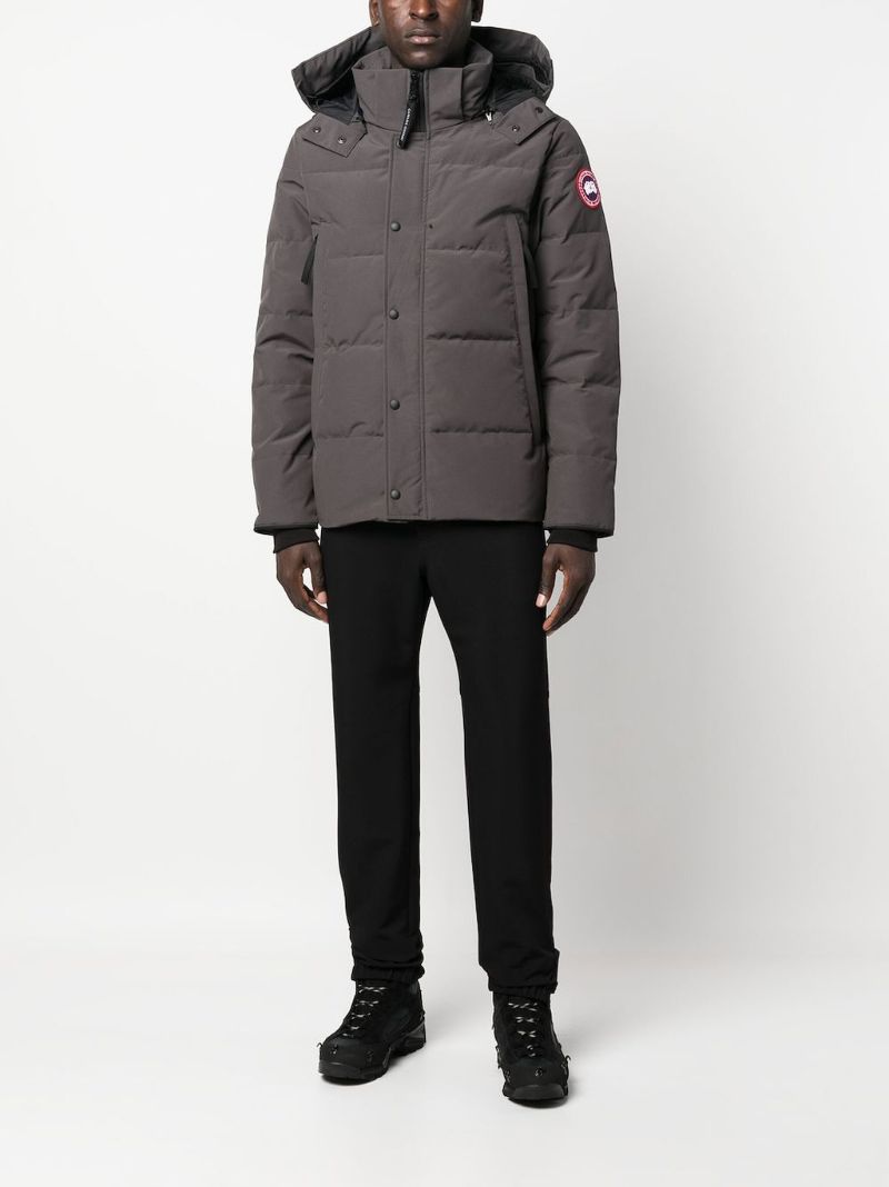Grey Down Hooded Jacket