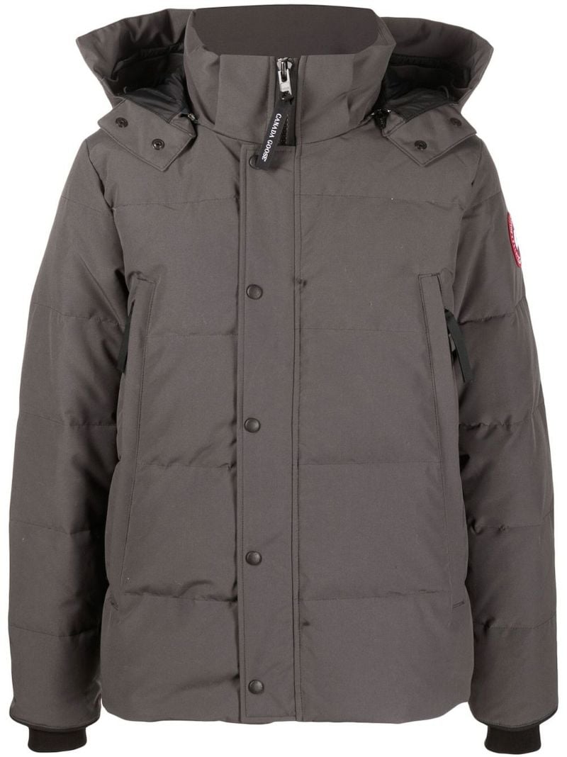Grey Down Hooded Jacket