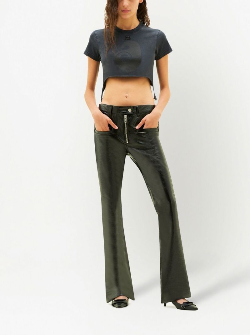 Grey Stonewashed Crop T-shirt