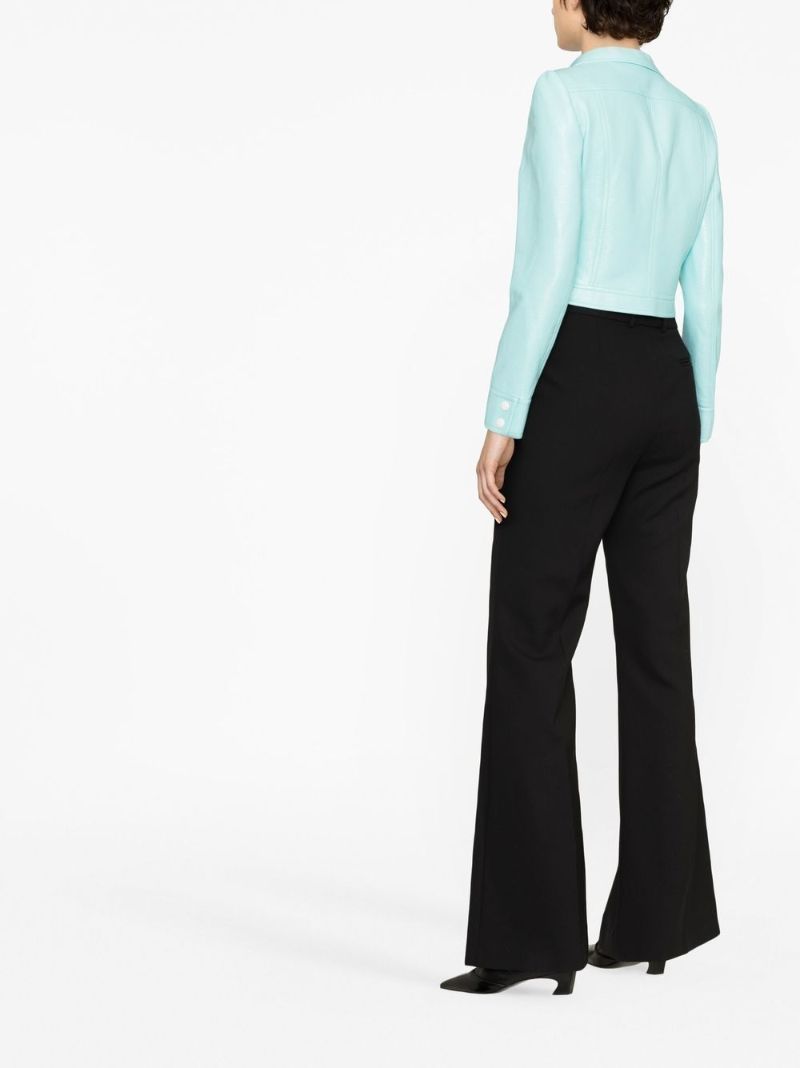 Blue Reedition Vinyl Cropped Jacket