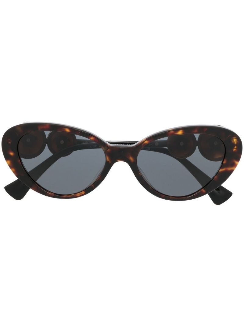 Brown Oval Frame Sunglasses