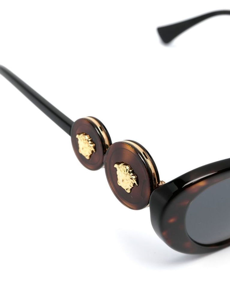 Brown Oval Frame Sunglasses