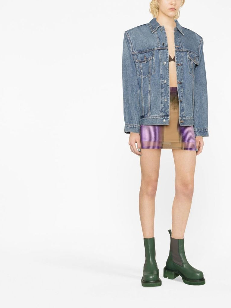 Blue Oversized Denim Trucker Jacket