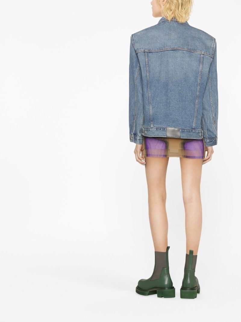 Blue Oversized Denim Trucker Jacket