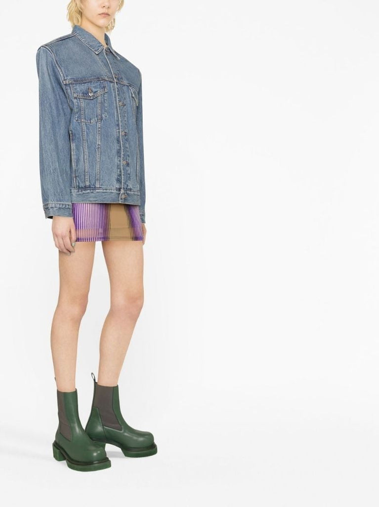 Blue Oversized Denim Trucker Jacket