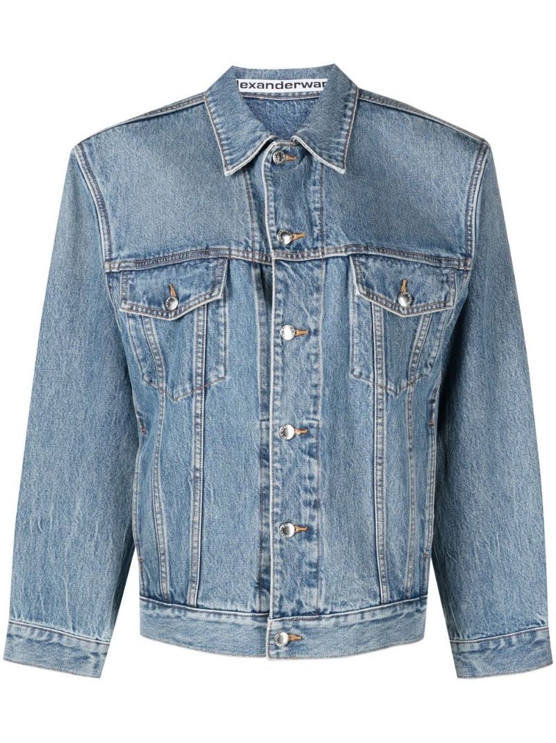 Blue Oversized Denim Trucker Jacket