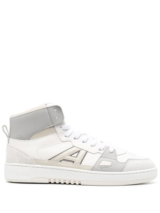 White A-dice High-top Leather Sneakers