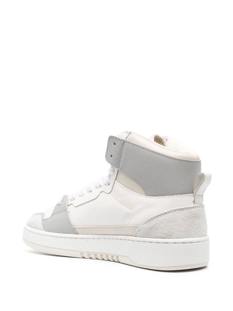 White A-dice High-top Leather Sneakers
