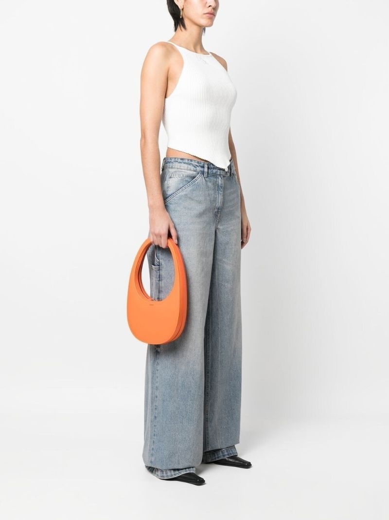 Blue Wide-leg Cargo Jeans