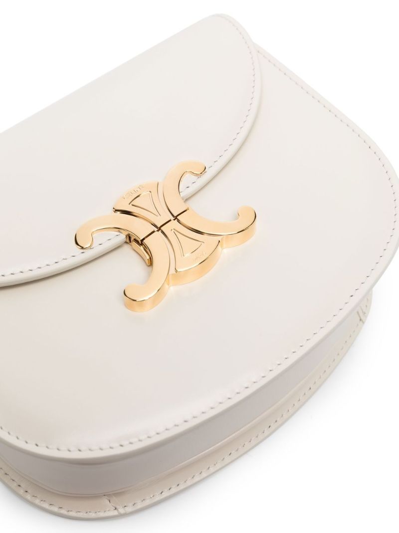 White Teen Chain Besace Triomphe Leather Shoulder Bag