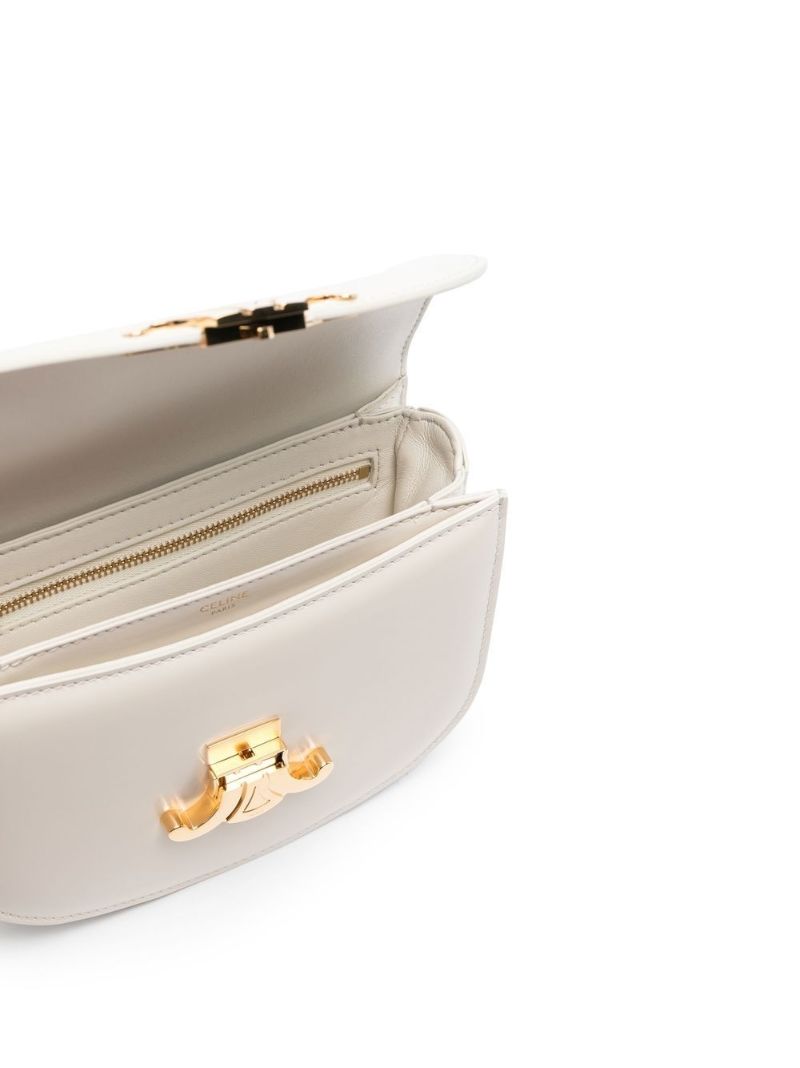 White Teen Chain Besace Triomphe Leather Shoulder Bag