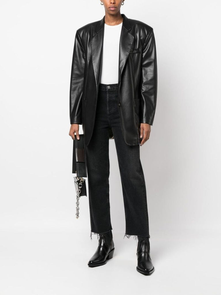 Black Florence Straight-leg Jeans