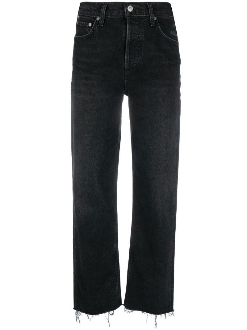 Black Florence Straight-leg Jeans