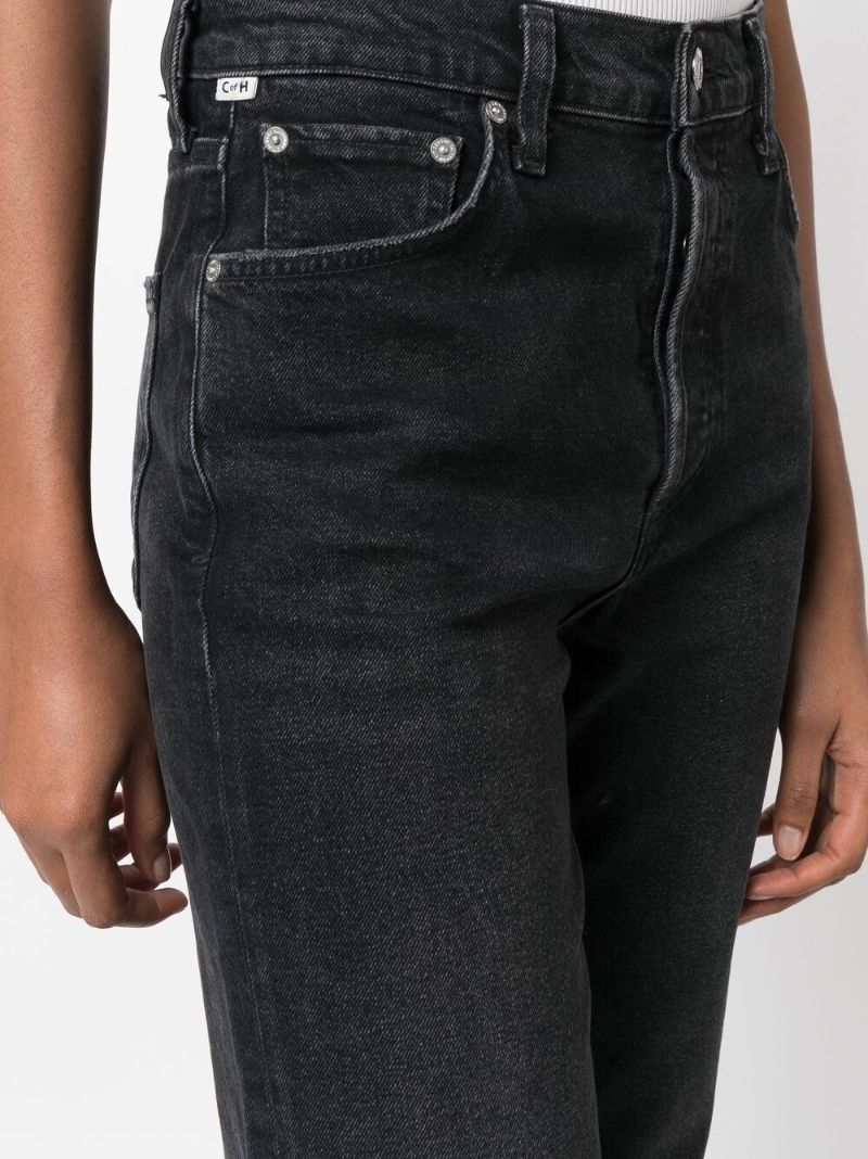 Black Florence Straight-leg Jeans
