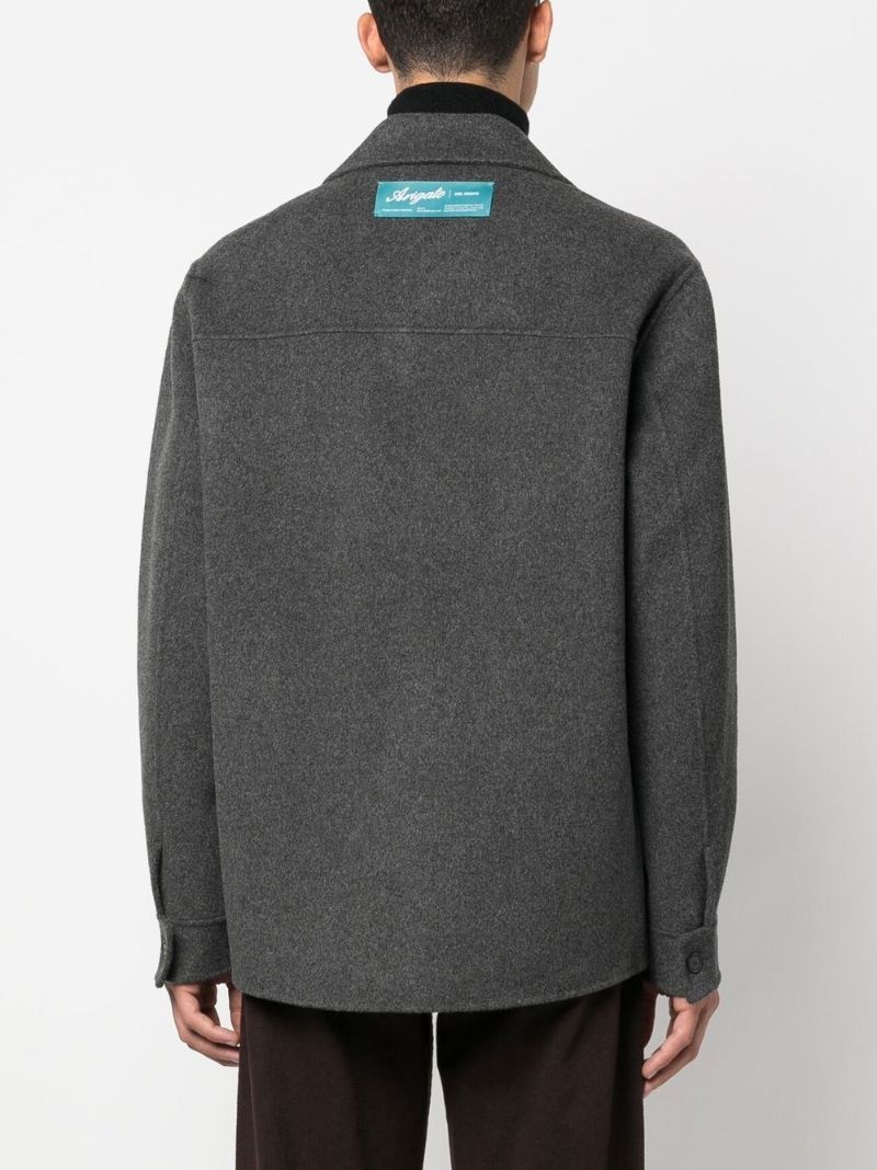 Grey Release Wool Overshirt