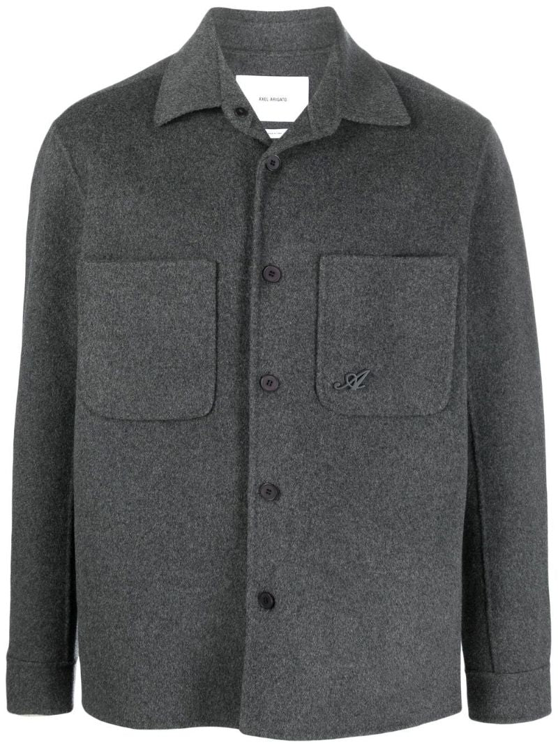 Grey Release Wool Overshirt