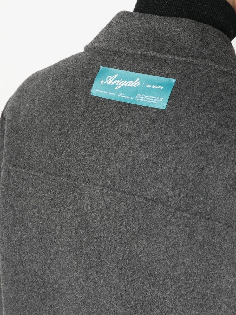 Grey Release Wool Overshirt